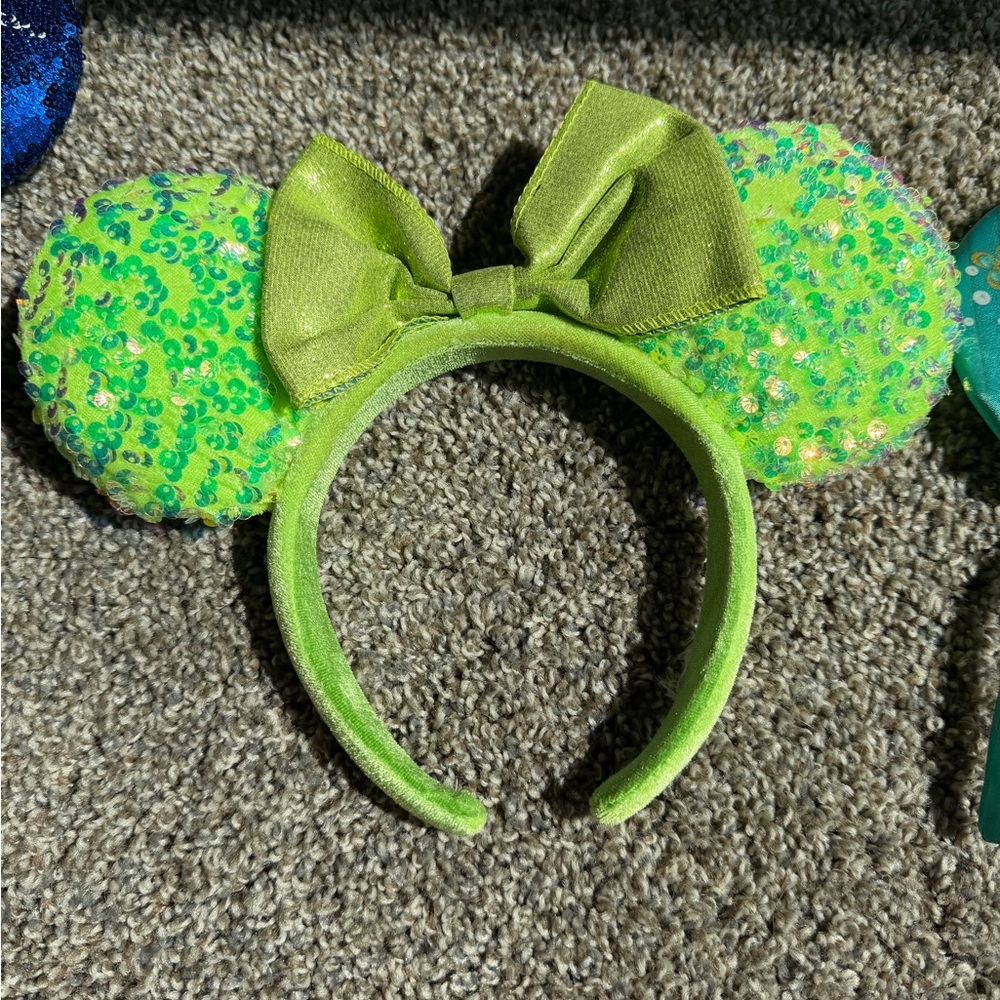 Disney Green Sequin Minnie Ears Headband